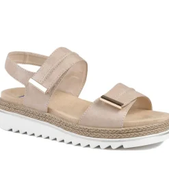 Dual Touch-Fastening Sandals - Beige