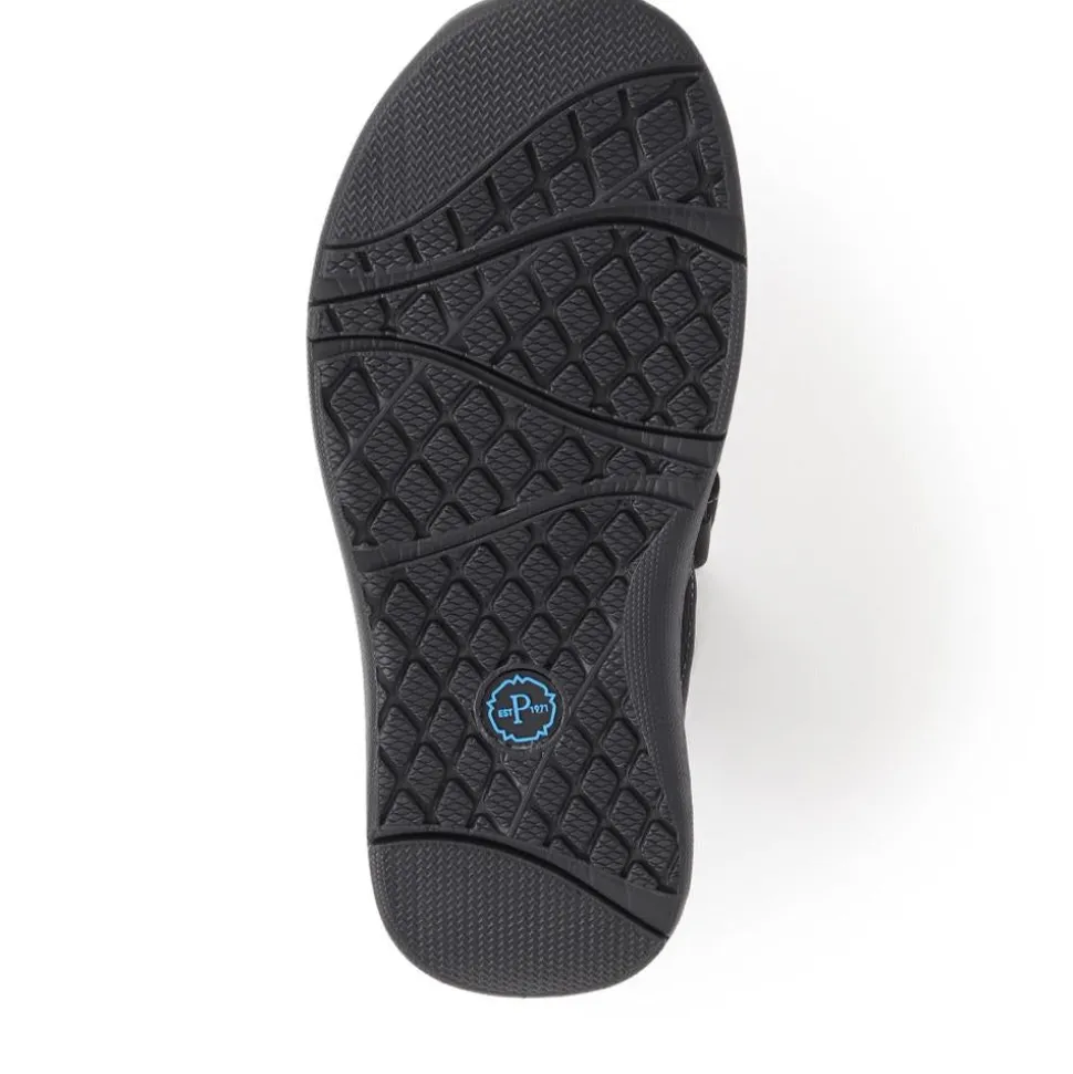Dual Touch-Fastening Sandals - Black