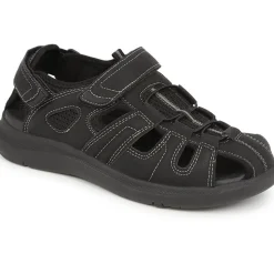 Dual Touch-Fastening Sandals - Black