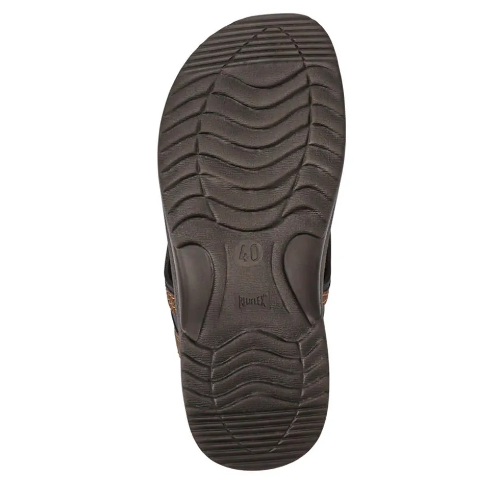 Dual Touch-Fastening Sandals - Brown