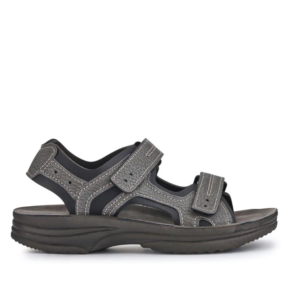 Dual Touch-Fastening Sandals - Grey