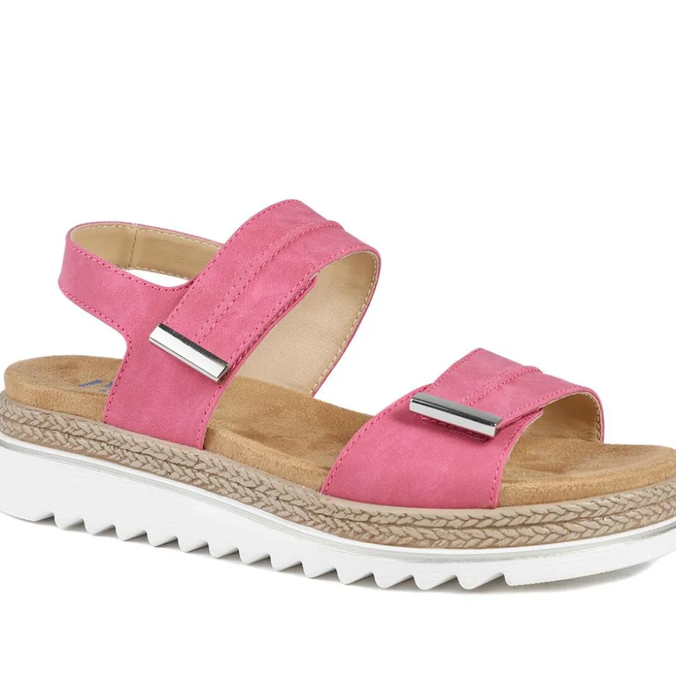 Dual Touch-Fastening Sandals - Pink