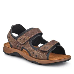 Dual Touch-Fasten Sandals - Brown