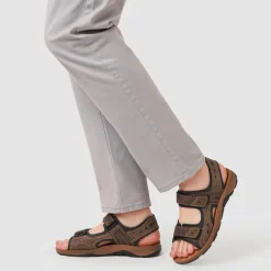Dual Touch-Fasten Sandals - Brown