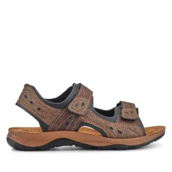 Dual Touch-Fasten Sandals - Brown