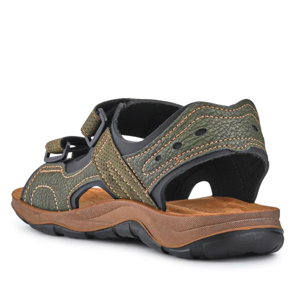 Dual Touch-Fasten Sandals - Khaki