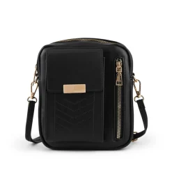 Dual-Zip Mini Handbag - Black