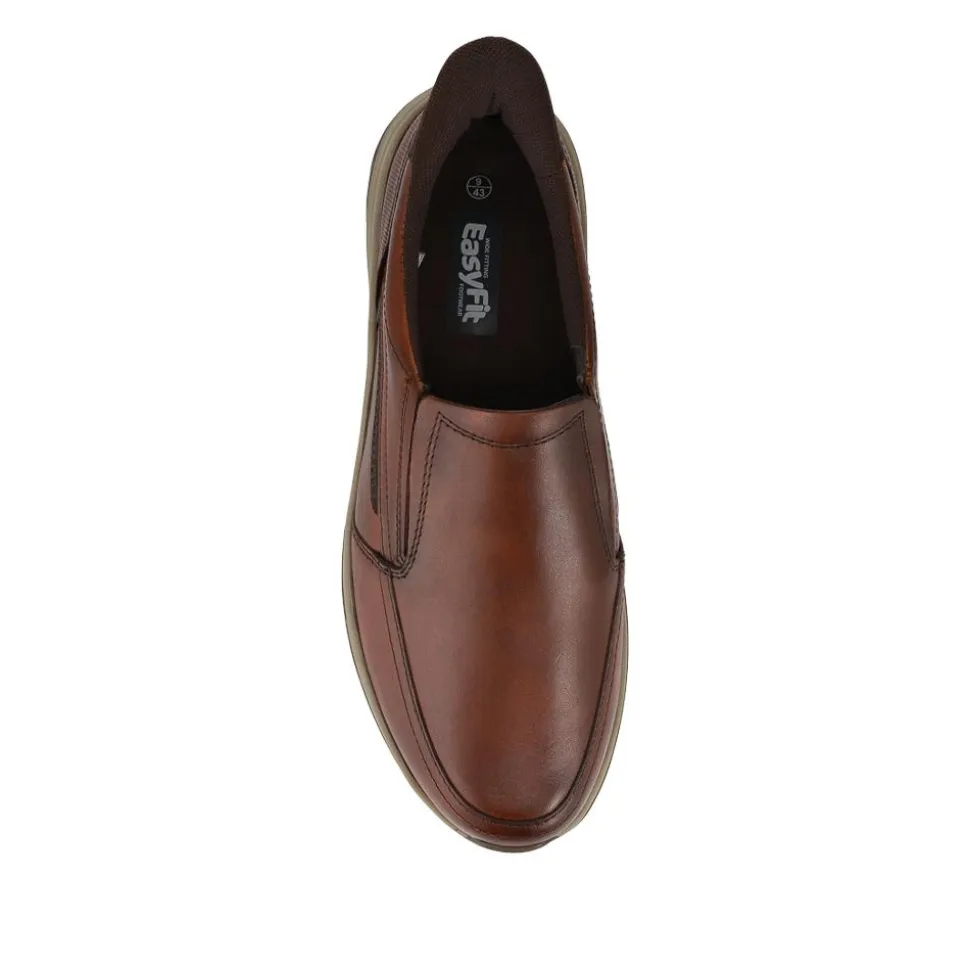 Easty Step In Extra Wide Laceless Shoes - Cognac