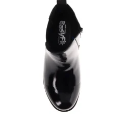 EasyFit Block-Heel Ankle Boots - Black Patent