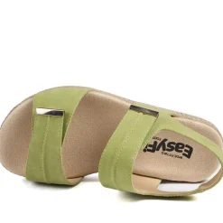 EasyFit Catena Extra Wide Touch Fasten Sandals - Green