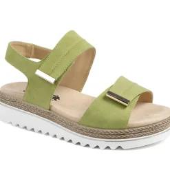 EasyFit Catena Extra Wide Touch Fasten Sandals - Green