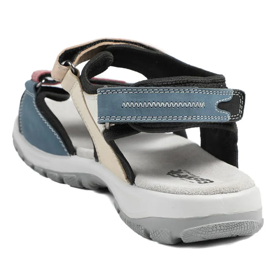 Easyfit Cella Extra Wide Fit Touch Fasten Sandals - Black Multi