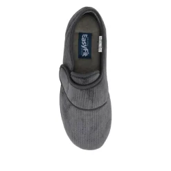 EasyFit Extra Wide Adjustable Fit Slippers - Grey