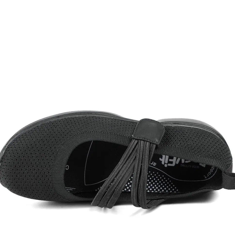 EasyFit Extra Wide Breathable Mary Janes - Black