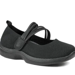 EasyFit Extra Wide Breathable Mary Janes - Black