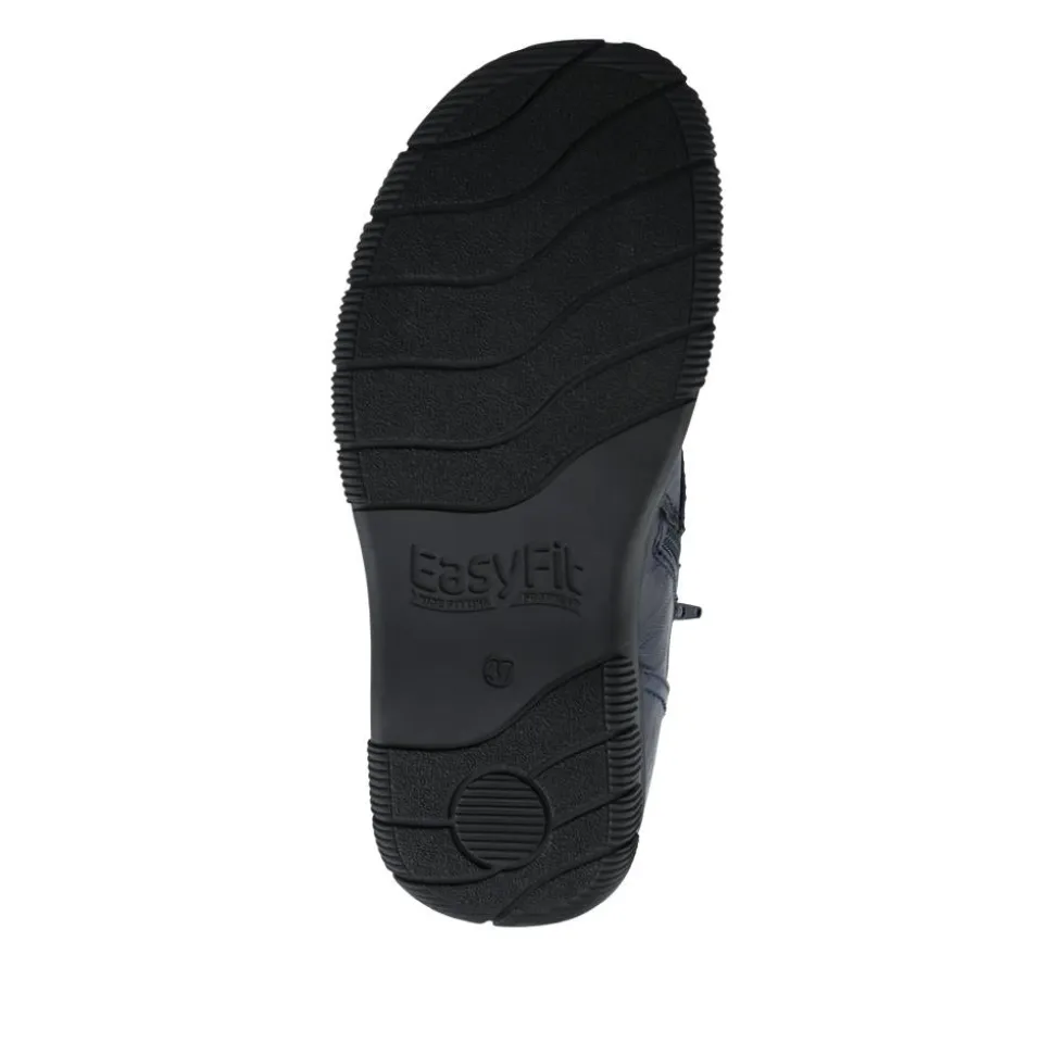 EasyFit Extra Wide Buckle Boots - Navy
