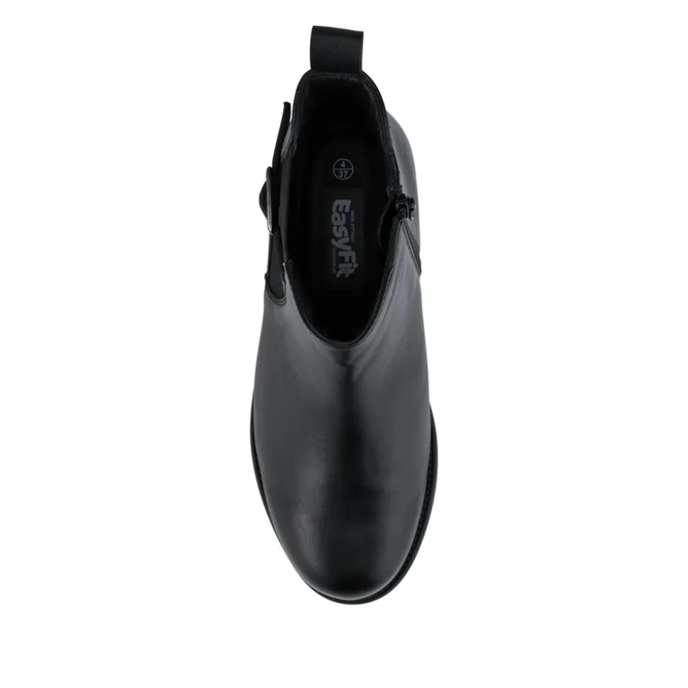EasyFit Extra Wide Fit Leather Boots - Black