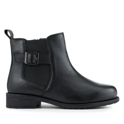 EasyFit Extra Wide Fit Leather Boots - Black
