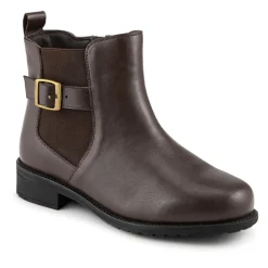 EasyFit Extra Wide Fit Leather Boots - Chocolate