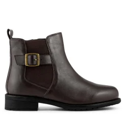 EasyFit Extra Wide Fit Leather Boots - Chocolate