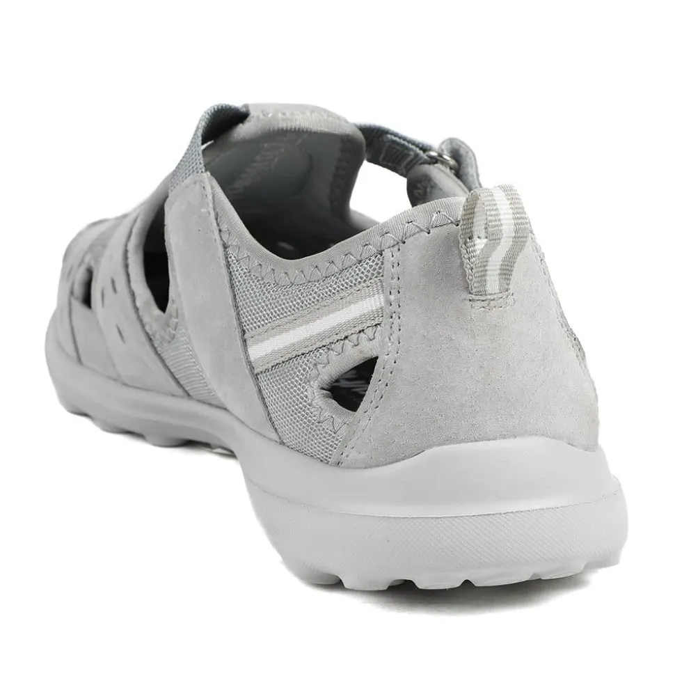 Easyfit Extra Wide Leather Monk Shoes - Grey