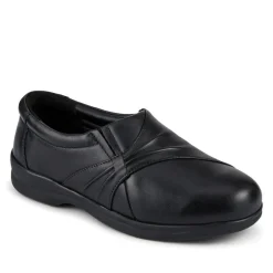 EasyFit Extra Wide Leather Slip-On Shoes - Black