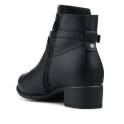 EasyFit Extra Wide Smart Zip Up Ankle Boots - Black