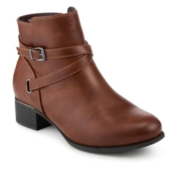 EasyFit Extra Wide Smart Zip Up Ankle Boots - Tan