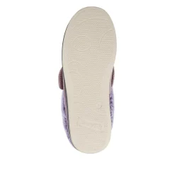 EasyFit Extra Wide Touch Fasten Slippers - Lavender
