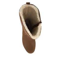 EasyFit Extra Wide Warm Leather Boots - Brown