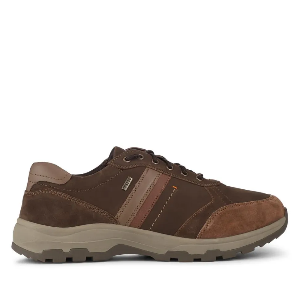 EasyFit Extra Wide Water Resistant Lace Up Shoes - Brown