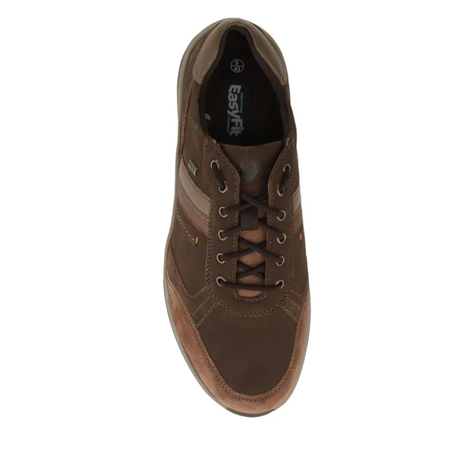 EasyFit Extra Wide Water Resistant Lace Up Shoes - Brown