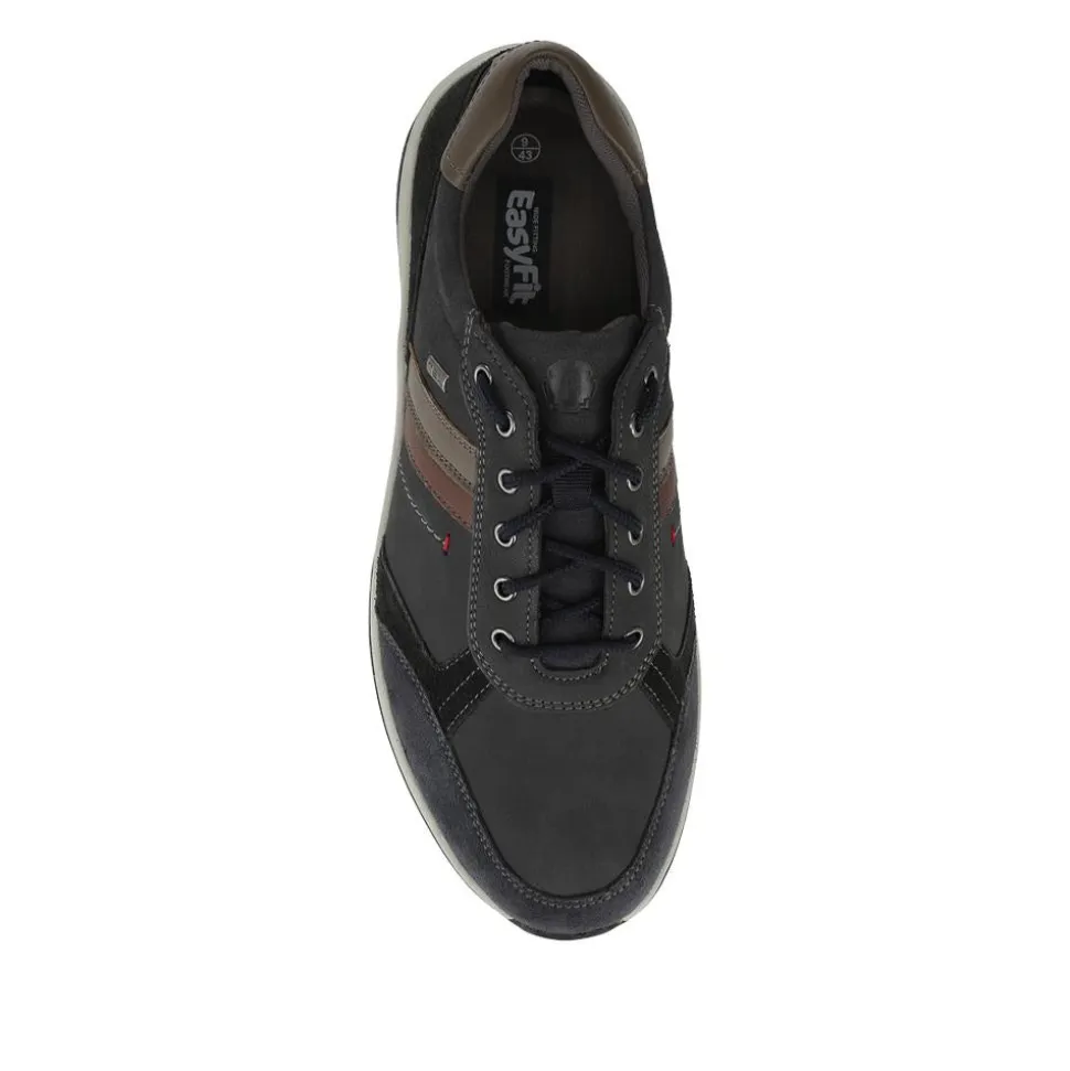 EasyFit Extra Wide Water Resistant Lace Up Shoes - Navy
