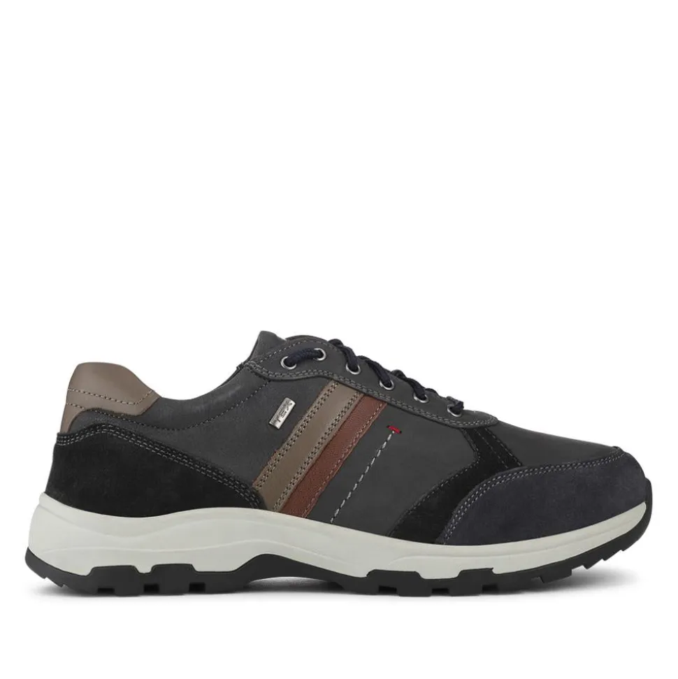 EasyFit Extra Wide Water Resistant Lace Up Shoes - Navy