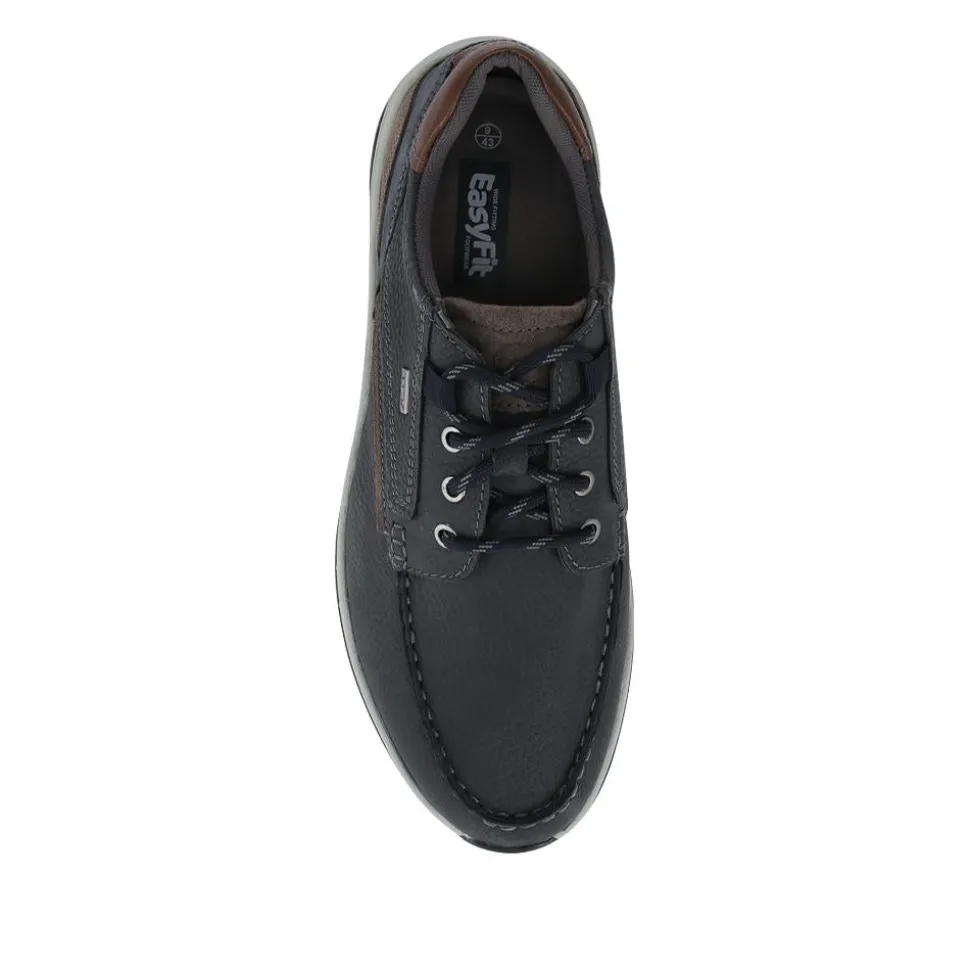 EasyFit Extra Wide Water Resistant Lace Up Shoes - Navy
