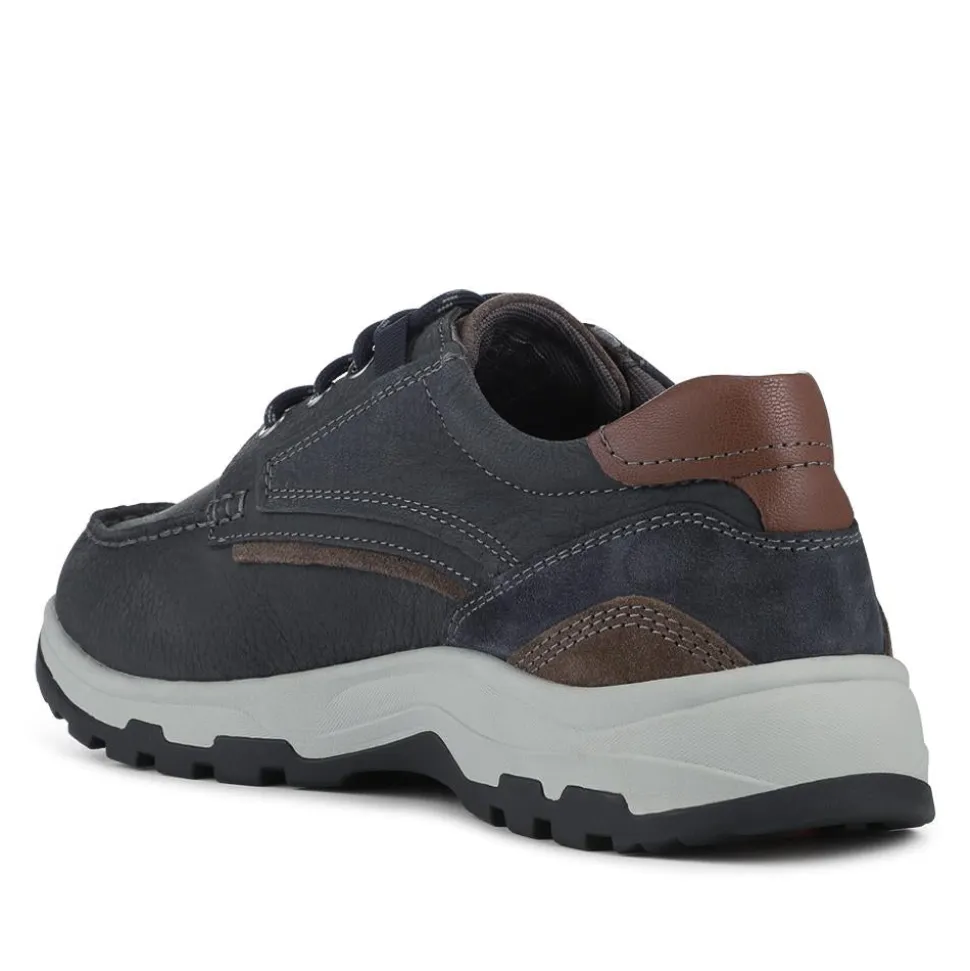 EasyFit Extra Wide Water Resistant Lace Up Shoes - Navy