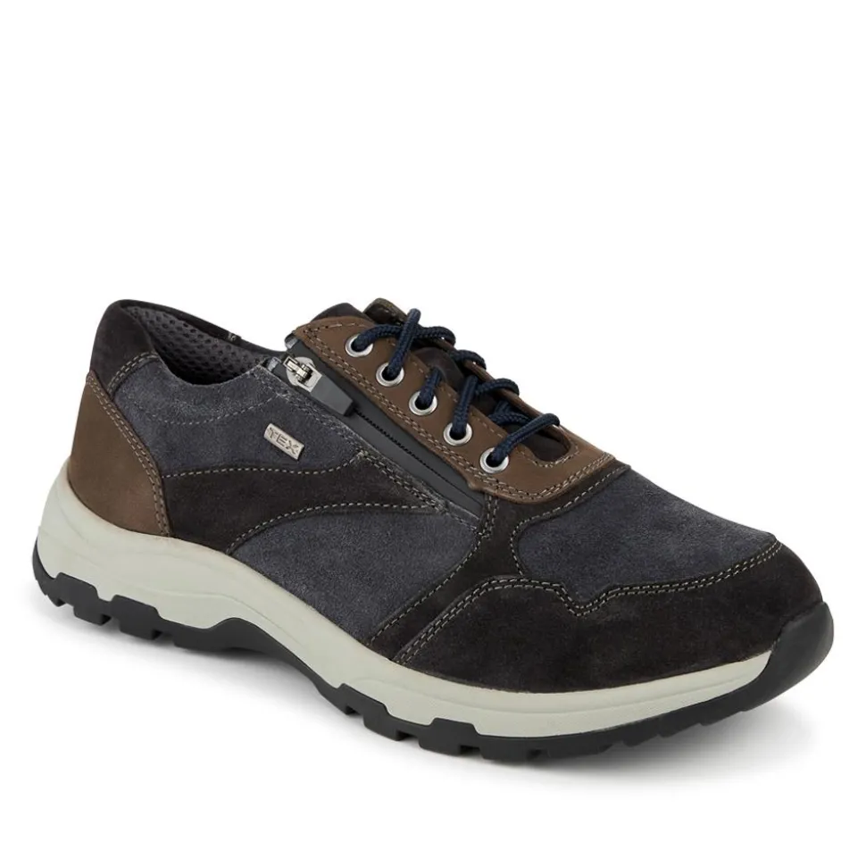 EasyFit Extra Wide Water Resistant Zipped Trainers - Navy