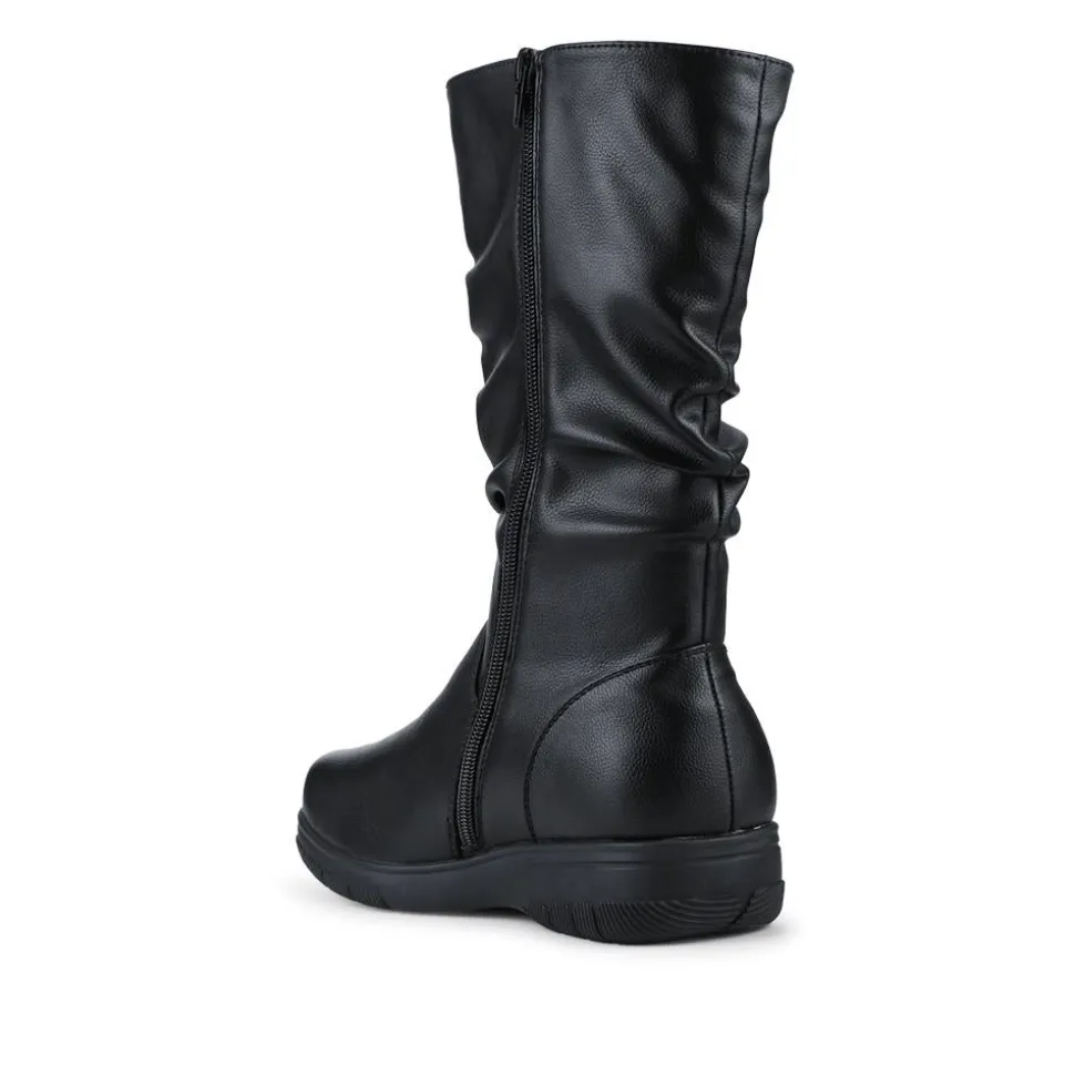 EasyFit Extra Wide Zip-Up Boots - Black