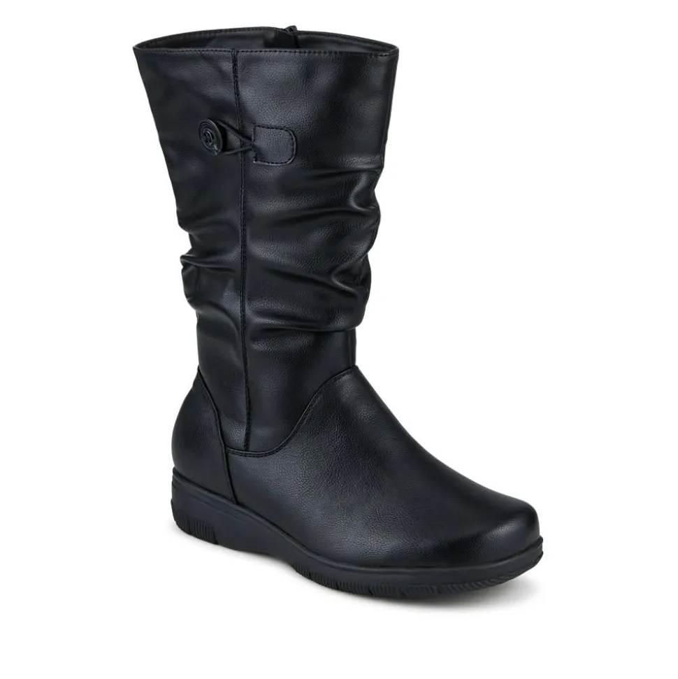 EasyFit Extra Wide Zip-Up Boots - Black