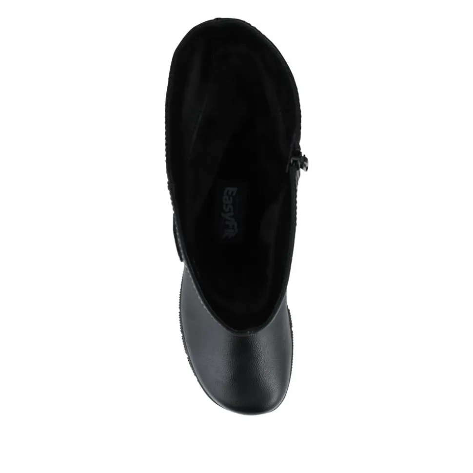 EasyFit Extra Wide Zip-Up Boots - Black