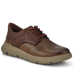 Easy Step In Casual Leather Lace Up Shoes - Brown