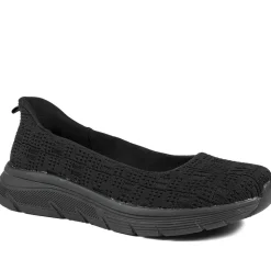 Easy Step In Comfort Wedge Shoes - Black