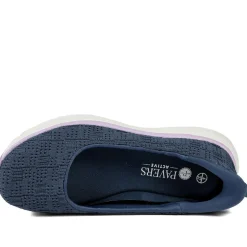 Easy Step In Comfort Wedge Shoes - Navy