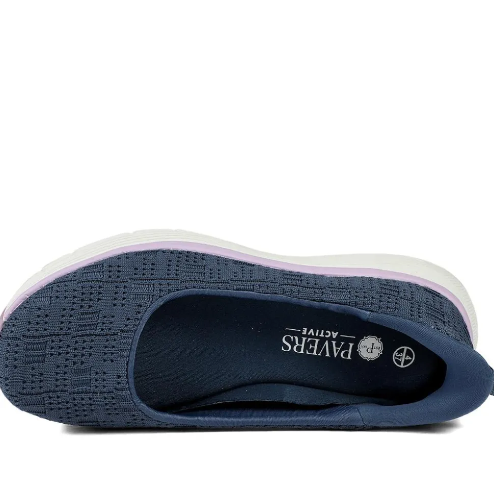 Easy Step In Comfort Wedge Shoes - Navy