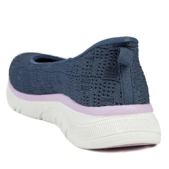 Easy Step In Comfort Wedge Shoes - Navy