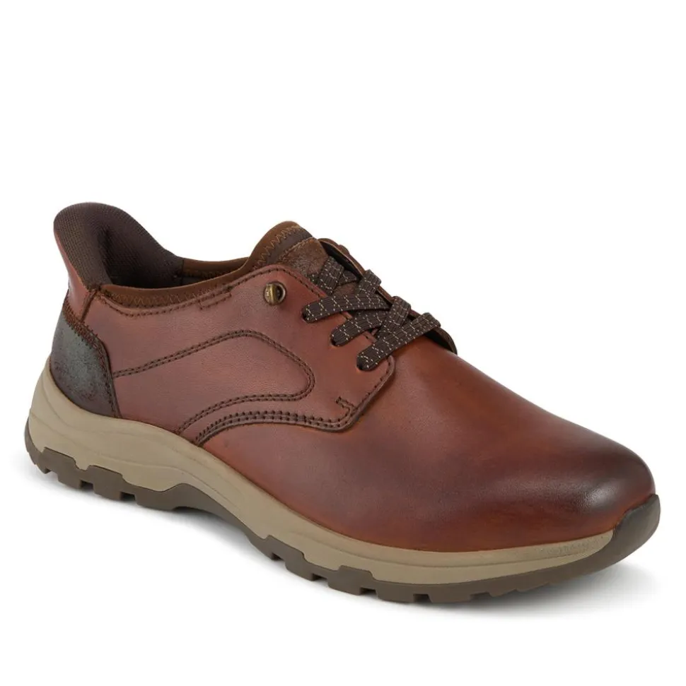 Easy Step In Extra Wide Bungee Lace Shoes - Cognac