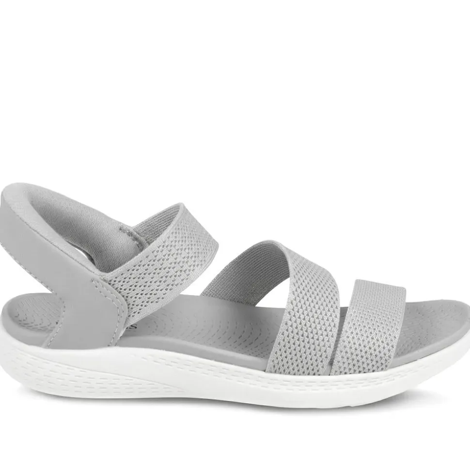 Easy Step In Lightweight Sandals - Grey