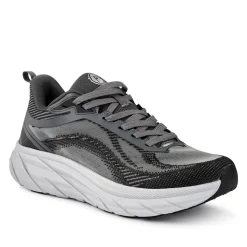 Easy Step In Memory Foam Lace Up Trainers - Grey