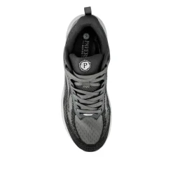 Easy Step In Memory Foam Lace Up Trainers - Grey