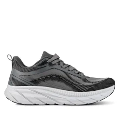 Easy Step In Memory Foam Lace Up Trainers - Grey